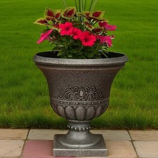 Vintage Black Urn Planter