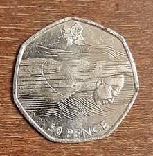 2011 Aquatics 50p London Olympics 2012 50 pence coin good circ condition 1