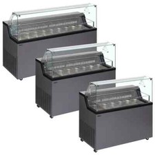 6 PAN MIRABELLA 6 GRADED SCOOP ICE CREAM DISPLAY FREEZER GREY+UNDERSTORAGE £1999