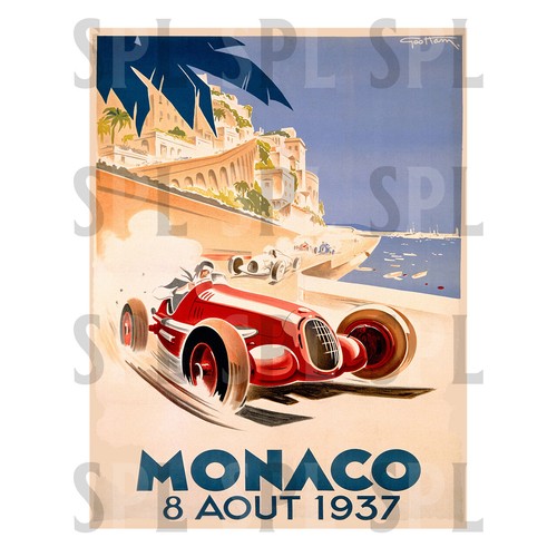 Monaco 1937 retro metal - monaco,