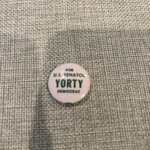 Yorty for senator pin - us,