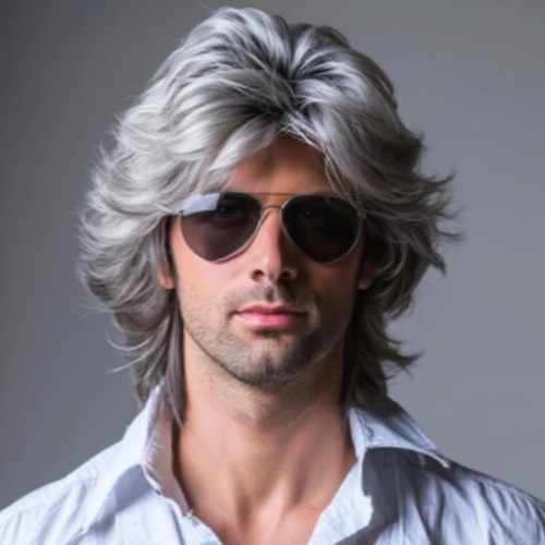 Mens wig rocker - rocker, short