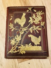 Antique Victorian Scrapbook 1800s Calling &Trade Cards Chromolithograph Adverts
