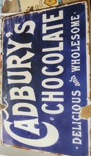 Cadbury s Chocolate.  Highly Collectable Tin Ad Sign.  See Pics.  UK Seller (bc)