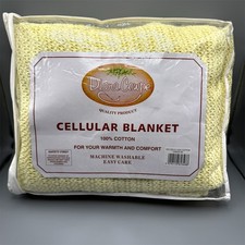 Diana Cowpe Single Cellular Lemon Blanket 100%Cotton