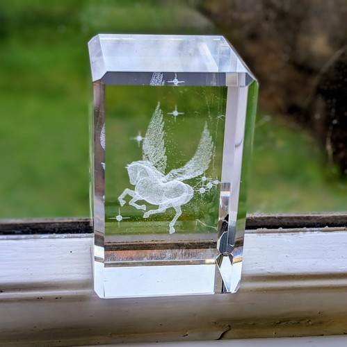 Laser etched crystal glass - laser,