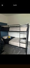 Black Metal Bunk Beds - Good Condition Collection Only