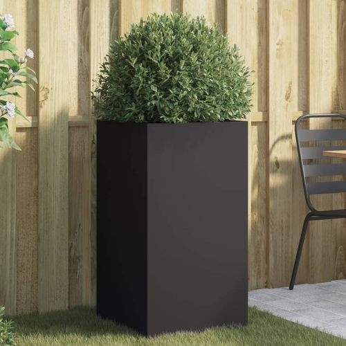 Planter black galvanised steel - planter,