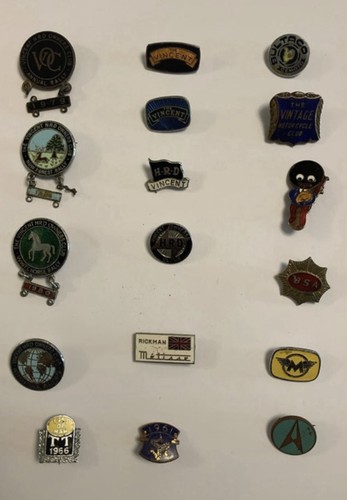 Vintage lapel bin badge bundle - bin,