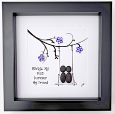 Handmade Pebble Art Mum Gift