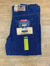 Mens Basic Jeans Casual Work Heavy duty Straight Leg Regular Fit Denim All Waist
