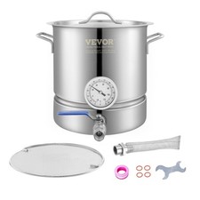 VEVOR Stainless Steel Home Brew Kettle Set 5 Gal Beer Stock Pot with Accessories
