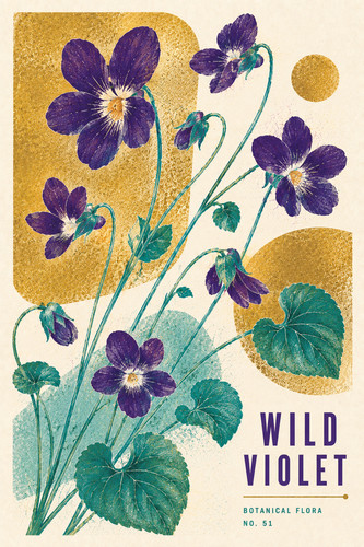Wild violet flower poster - 51.,