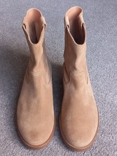 Clarks Memi Mid Ladies Tan Suede Ankle Boots Size 5 BNWOB