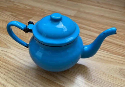 Vintage blue small enamel - vintage,