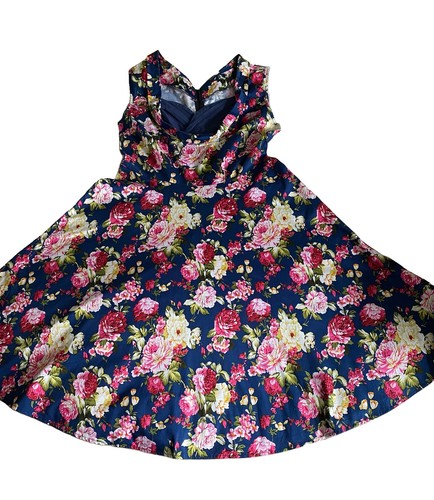 Fifties style blue floral - ,