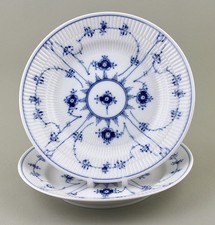 ROYAL COPENHAGEN PORCELAIN BLUE FLUTED PLAIN 21CM/8¼" SALAD PLATES X 2 178 1ST 