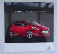 Peugeot 208GTi Launch Brochure 2013. - 1.6THP 200 bhp. Colours & Specifications.