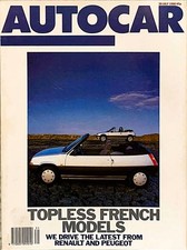 AUTOCAR MAGAZINE 30-JUL-86- Merc 560 SEL W126, Renault 5 Convertible, BMW M3 E30