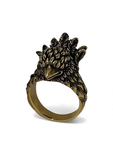 Gucci large bird head ring - large,