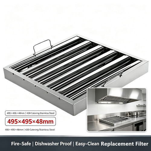 495x495mm stainless steel - 495x495mm,