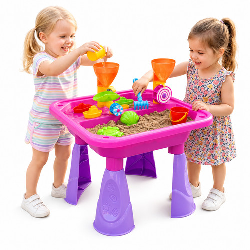 Pink sand and water table - sand,