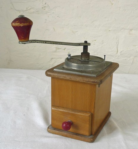 Vintage wooden coffee grinder - vintage,