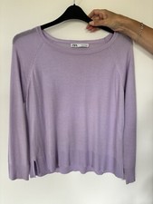 Zara Medium Lilac Basic Thin Knit Sweater Top