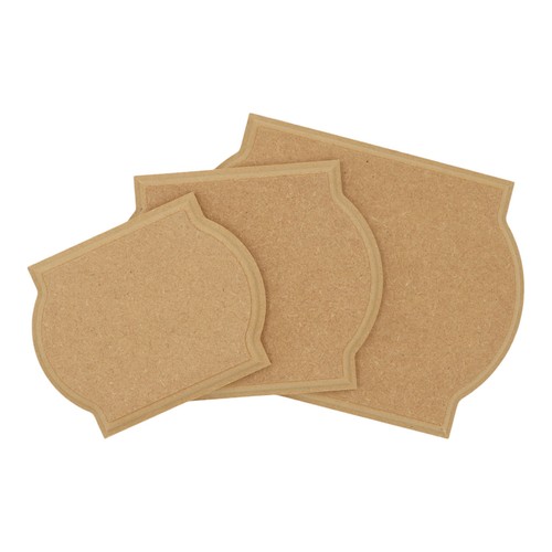 Wooden mdf rectangle - wooden, plaque
