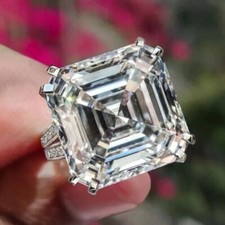8.65Ctw Asscher Cut Moissanite