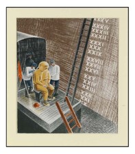 The Diver, 1941, HMS Dolphin Submarine, WW2 by Eric Ravilious - 23x16" (A2)