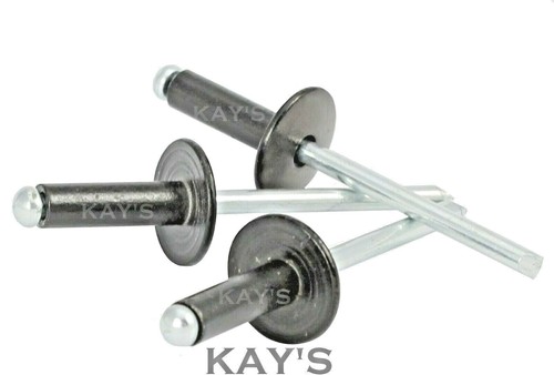 Black pop rivets extra large - black,