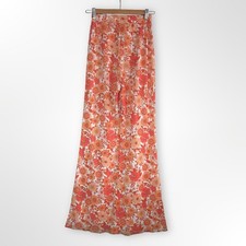 Asos Design 70s Orange Flower Power Flared Trousers – Size 6
