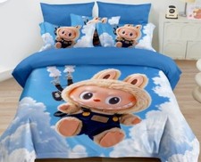 Labubu Bed Linen 100% Cotton Duvet Cover Set Bedding Set Pillowcase