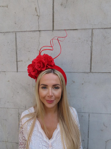 Red rose feather velvet - &,