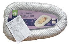Clevamama Sleep Pod Infant Eco Snuggle Nest Grey/White EXC Freepost
