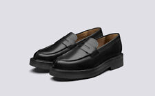 ODD PAIRS PETER GRENSON BLACK CALF LEATHER LOAFERS SIZES RIGHT 11 E LEFT 10 E