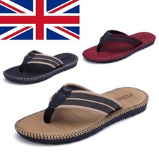 MENS CASUAL FLIP FLOPS SPORTS MEMORY FOAM BEACH HOLIDAY GYM MULES SANDALS NEW