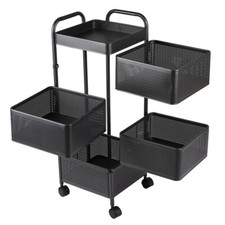 Black Kitchen Rotating Storage
