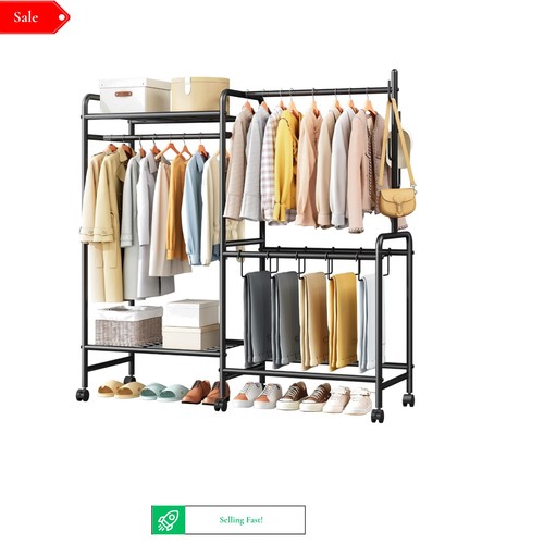 Heavy duty clothes rail with - duty,