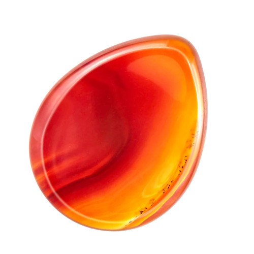Carnelian thumb worry stone - carnelian,