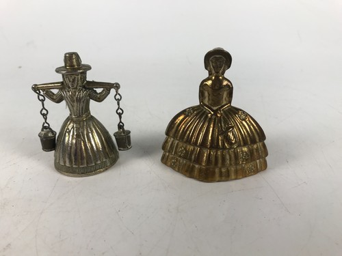 Off vintage brass milk maid - brass,