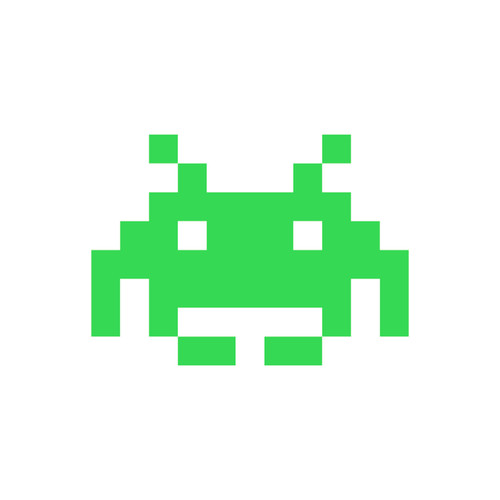 Space invader vinyl decal - space,