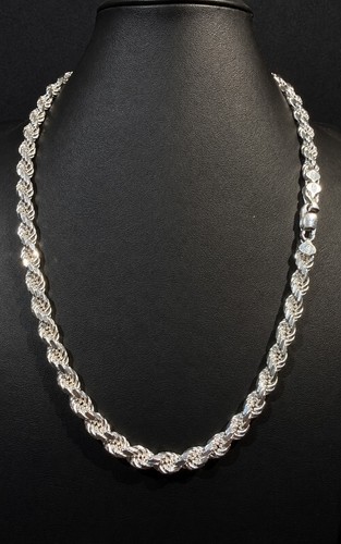 Men 8mm rope chain diamont - 8mm,