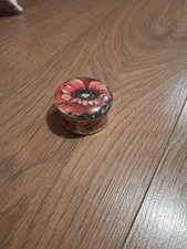 Albertine Bone China Trinket Box. Poppy Design
