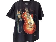 Rock Chang T Shirt  Guitar With Cigarette And Drink 100% Cotton Size M