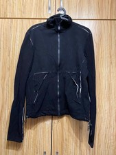 Y3 YOHJI YAMAMOTO BLACK STRETCH ZIPPED JACKET-S
