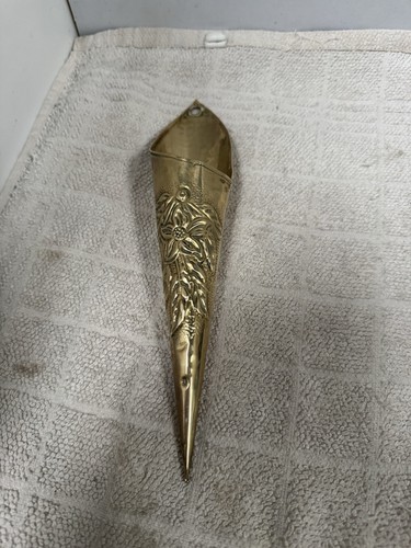 Vintage brass wall pocket - vintage,