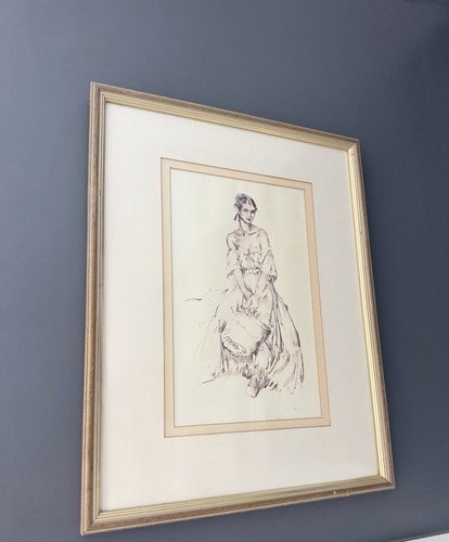 Vintage framed female study - vintage,