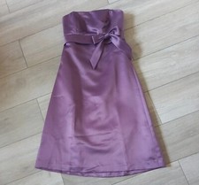 Alfred Sung Dusky Mauve Satiny Strapless Dress Formal Evening Wedding UK10